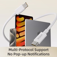 Rock Kabelis P8 Pamatsērija - Type-C uz Type-C kabelis - PD 60W 3A - 1 metrs balts (m)