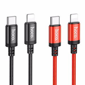 Kabelis USB C uz Lightning Hoco PD 20W 1 m X89 melns