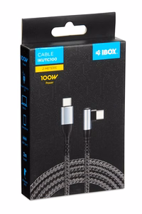 iBox IKUTC100 USB kabelis USB 2.0 2 m USB C melns