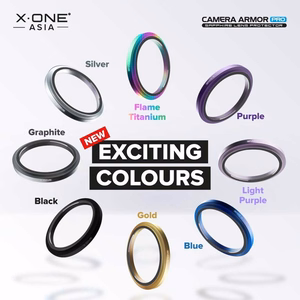 X-ONE Sapphire Camera Armor Pro - iPhone 17 Pro Max kameras aizsargs - sudraba