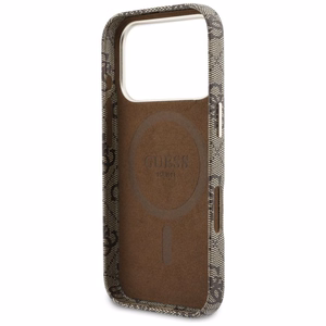 Guess 4G Script MagSafe futrālis iPhone 17 Pro - Brūns