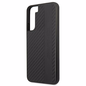 AMG Carbon Stripe&Embossed viedtālruņa apvalks Samsung Galaxy S22+ - Melns
