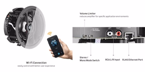 Ceiling Speakers, 30W, 6.5’’ Wi-Fi, (Active + Passive Pair), Balts