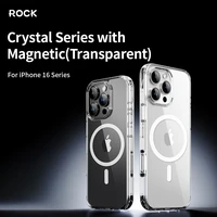 Rock Crystal Series Magnētiskais viedtālruņa apvalks Iphone 16 Plus caurspīdīgs