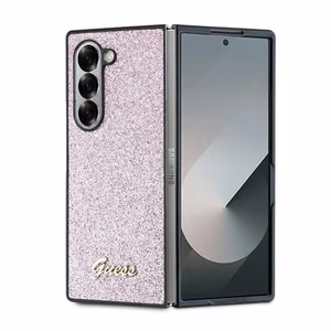 Viedtālruņa apvalks Guess 4G Spīdīgs raksts Samsung Galaxy Z Fold 6 - rozā