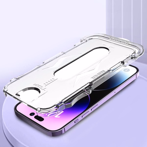 Закалённое стекло Full Glue Easy-Stick Box для iPhone 15 Plus чёрный