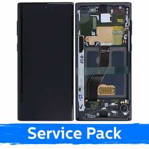 LCD Display Compatible With Samsung N970 Note 10 With Frame / Aura Black / (Service Pack)