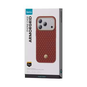 Sarkans Benks Magnetic Armor Pro Armor Grid 600D kevlara vāciņš ar metāla rāmi (C.K.FL.AP.RD.B072), paredzēts iPhone 18 Pro / iPhone 17 Pro ar Camera Control pogu