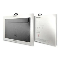 Guess Saffiano Triangle Logo apvalks 16" klēpjdatoram - sudraba