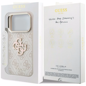 Guess 4G & Big Resin Logo maciņš modelim iPhone 17 Pro / 18 Pro – krāsa: rozā