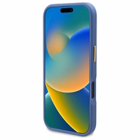 Guess 4G Logotipa plāksne Magnētiskais viedtālruņa apvalks iPhone 16 Plus - zils