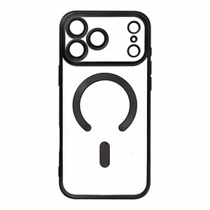 Case for iPhone 17 Pro Max / 18 Pro Max (low camera edge) Electro Mag Cover compatible with MagSafe black