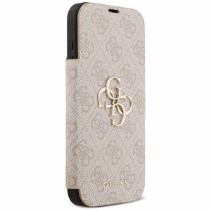Guess Book 4G Metal Logo Чехол для iPhone 17 Pro Max - розовый