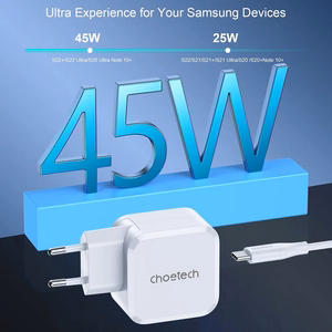PD8007 USB-C PD45W baro lādētājs Choetech EU (balts)