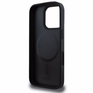 DKNY Rūtainais raksts magnētiskais iPhone 16 Pro viedtālruņa apvalks - melns