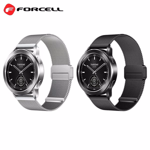 FORCELL F-DESIGN FS11 magnētiskā nerūsējošā tērauda siksniņa SAMSUNG pulkstenim 20 mm melna