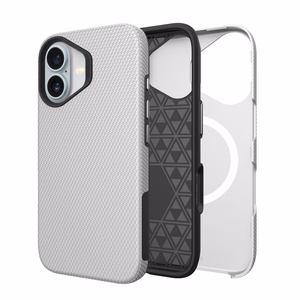 Чехол Perfectionists Triangle Mag для iPhone 15 серебристый