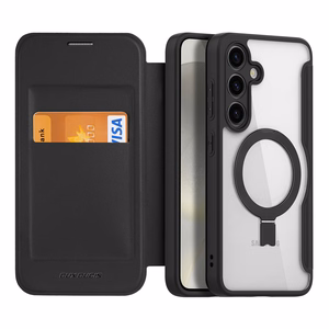 Dux Ducis Skin X Pro apvalks ar magnētisko gredzenu / statīvu Samsung S24+ - melns
