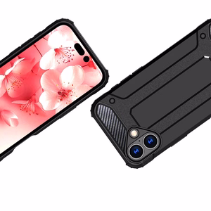 Hybrid Armor viedtālruņa apvalks iPhone 16 Plus - melns