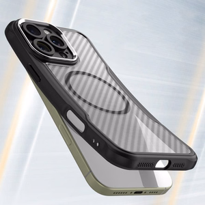 Leading Series MagSafe Silikoniskais apvalks iPhone 16 Pro - melns