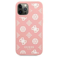 Guess GUHCP12LLSPEWPI iPhone 12 Pro Max 6.7" rozā/rozā cietais apvalks Peonijas kolekcija