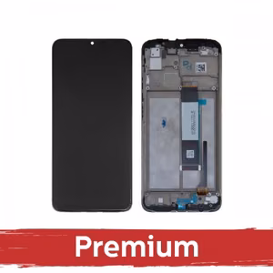 LCD Displejs Saderīgs ar Xiaomi Redmi 9T / Poco M3 Melns ar Frame OEM