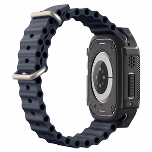 Spigen Rugged Armor maciņš Apple Watch Ultra 49 mm, matēti melns