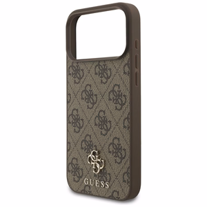 Guess 4G Small Classic Logo MagSafe Case for iPhone 17 Pro Max - Brown