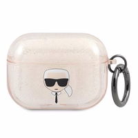 Karl Lagerfeld Spīguļu Karla Galvas Apvalks AirPods Pro - zelta