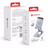 Galda turētājs telefonam / planšetdatoram salokāms Forcell F-Grip Fold statīvs 1 pelēks