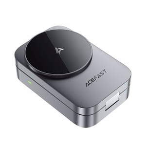 Acefast E22 3-in-1 Bezvadu Induktīvā Uzlādes Stacija, saderīga ar MagSafe - pelēka