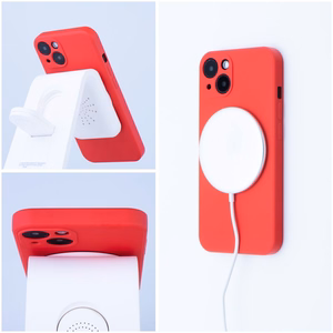 SILICONE MAG COVER viedtālruņa apvalks, saderīgs ar MagSafe, IPHONE 11 sarkans