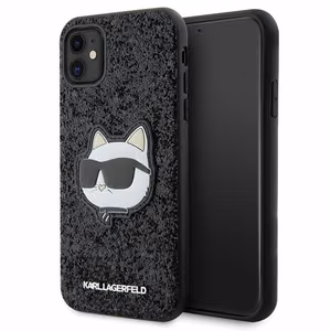 Karl Lagerfeld KLHCN61G2CPK iPhone 11 / Xr 6.1" black/black hardcase Glitter Choupette Patch