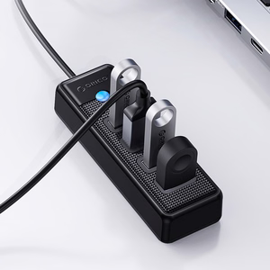 Hub Orico PW4U-U3 USB-A / 4x USB-A 3.0 - melns