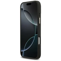 Guess Peony Hot Stamp Magnētiskais viedtālruņa apvalks iPhone 17 Pro Max - melns