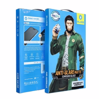 5D Mr. Monkey Aizsargstikls - Apple iPhone 14 Pro Max melns (Strong Matte)