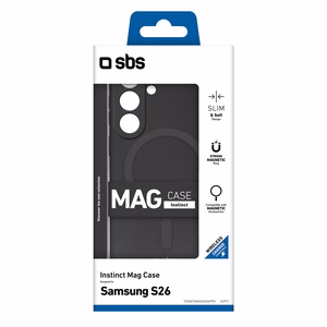 SBS Instinct Mag maciņš priekš Samsung Galaxy S26 saderīgs ar MagSafe - melns