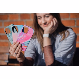 FORCELL F-PROTECT Mirage militārā standarta viedtālruņa apvalks, saderīgs ar MagSafe, IPHONE 16 PLUS, rozā marmors