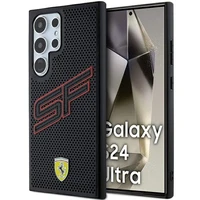 Ferrari Big SF Perforated viedtālruņa apvalks Samsung Galaxy S24 Ultra - melns