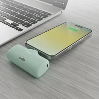 SBS EcoPower 5000 mAh 10W portatīvais lādētājs ar iebūvētu USB-C portu - zaļa