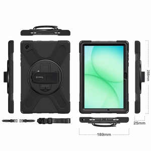 Izturīgs aizsargvāciņš Crong Defender Plus Samsung Galaxy Tab A11+ 10,9″ (X230/X235/X236), melns