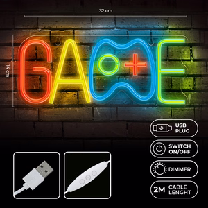 Forever Light Neon Plexi LED Game daudzkrāsains FPNE40