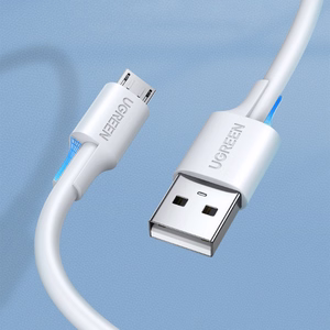Ugreen US289 60143 micro USB / USB-A kabelis 2m balts