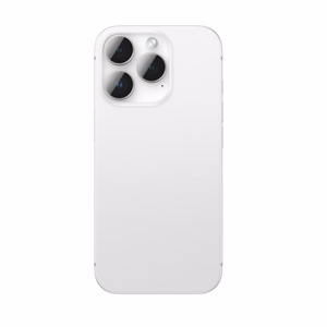 AmazingThing AR Aluminum 3 Lens Glass with Camera Lens Frame for iPhone 16 Pro / 16 Pro Max - Silver