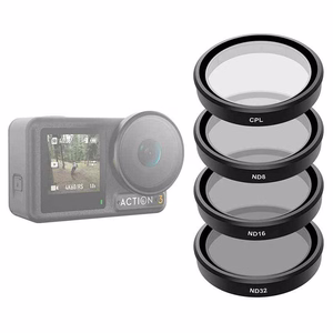 4 TELESIN CPL/ND8/ND16/ND32 filtru komplekts DJI Osmo Action 3 / 4 / 5