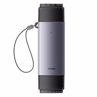 Baseus Lite Series SD/TF atmiņas karšu lasītājs, USB + USB-C (pelēks)