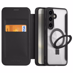 Dux Ducis Skin X Pro apvalks ar magnētisko gredzenu / statīvu Samsung S24+ - melns