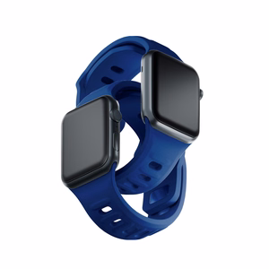 3mk silikona siksniņa Apple Watch, 42/44/45/46/49 mm, zils, lielais izmērs