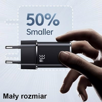 USAMS tīkla lādētājs 1xUSB-C+1xUSB T43 33W (tikai galviņa) PD3.0 +QC3.0 ātrā uzlāde balts CC144TC02 (US-CC144)