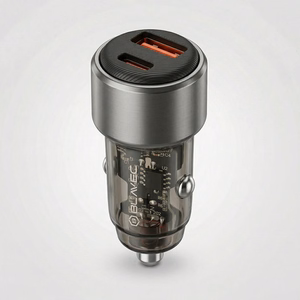 Blavec Auto lādētājs BS-05B-C Nitro - USB + Type C - QC 3.0 18W PD 65W ar Type C to Type C cable (CCBS05BCN-UCB) melns